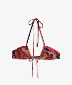 Etam Glittery Triangle Bikini Top to Tie BRICK Online