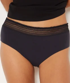 Etam Heavy Flow - Organic Cotton Period Boyshorts BLACK Best Sale