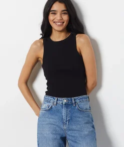 Etam High Neck Tank Top BLACK Best