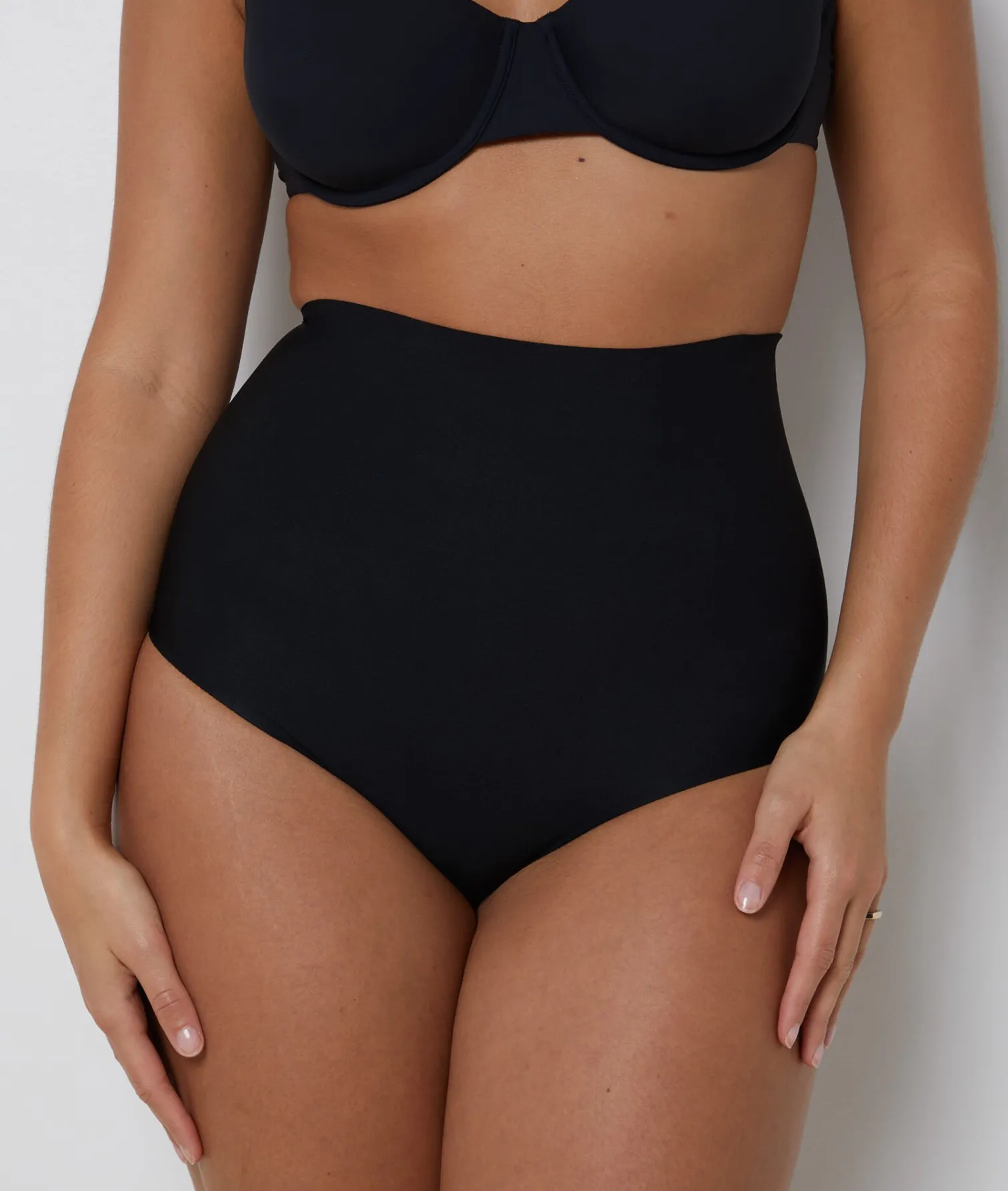 Etam High Waist Bikini - Firm Control BLACK Flash Sale