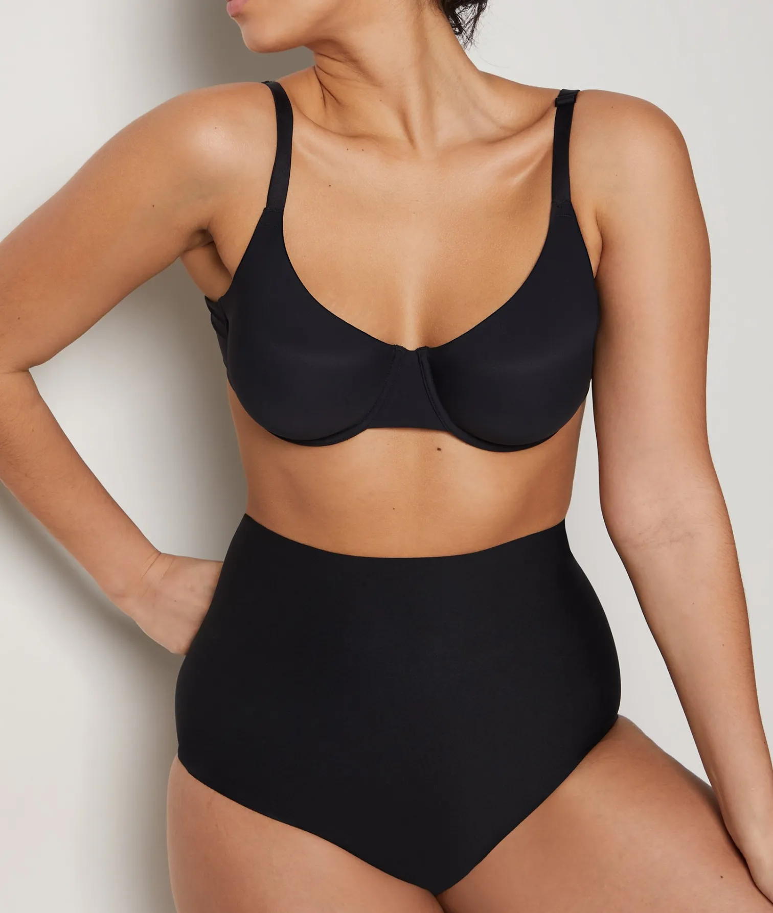 Etam High Waist Bikini - Firm Control BLACK Fashion
