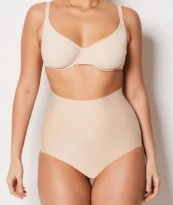 Etam High Waist Bikini - Firm Control NUDE Cheap