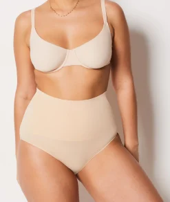 Etam High Waist Bikini - Medium Control NUDE Best Sale