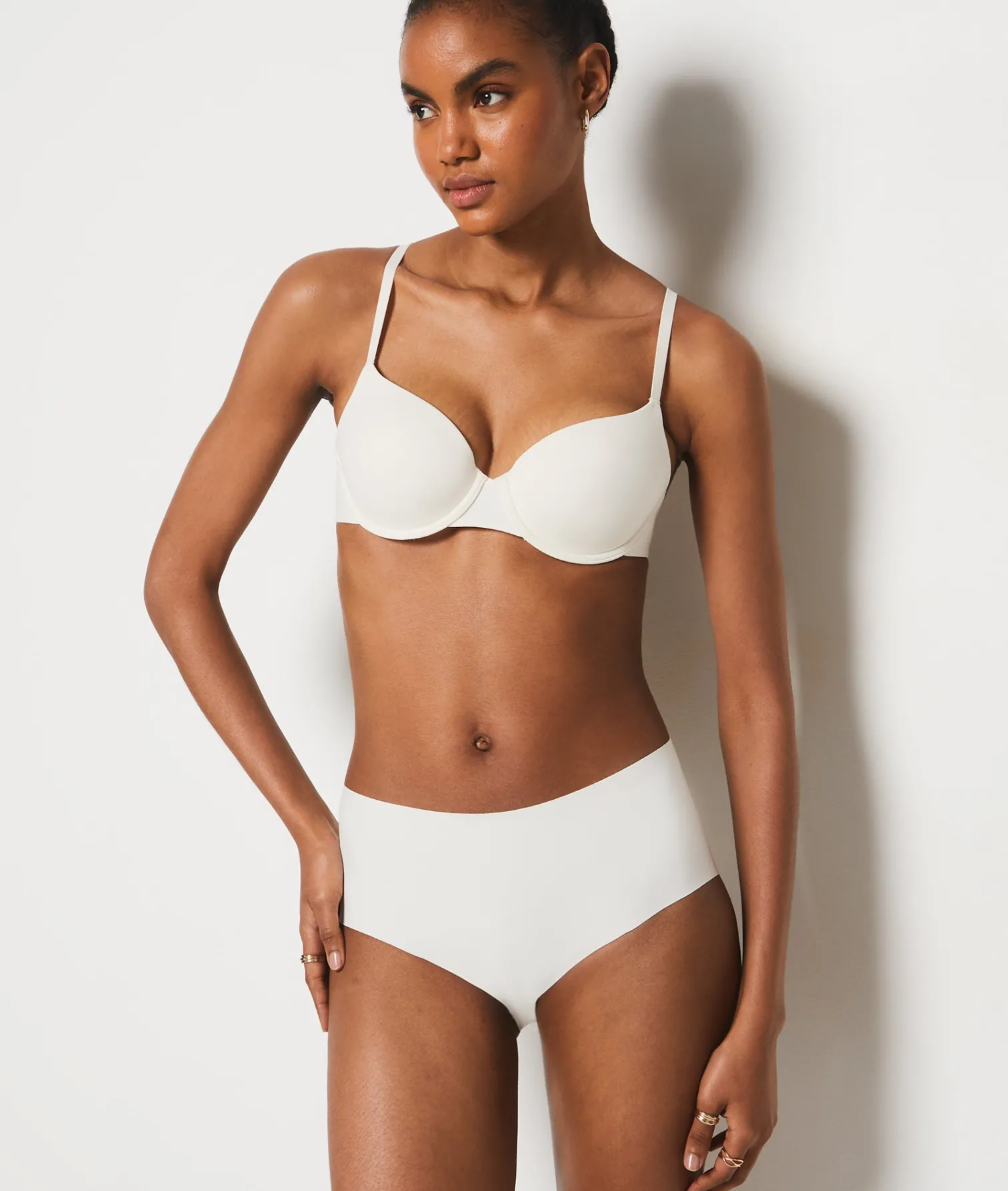 Etam High Waist Microfiber Bikini ECRU Store