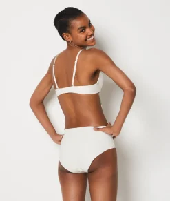 Etam High Waist Microfiber Bikini ECRU Store
