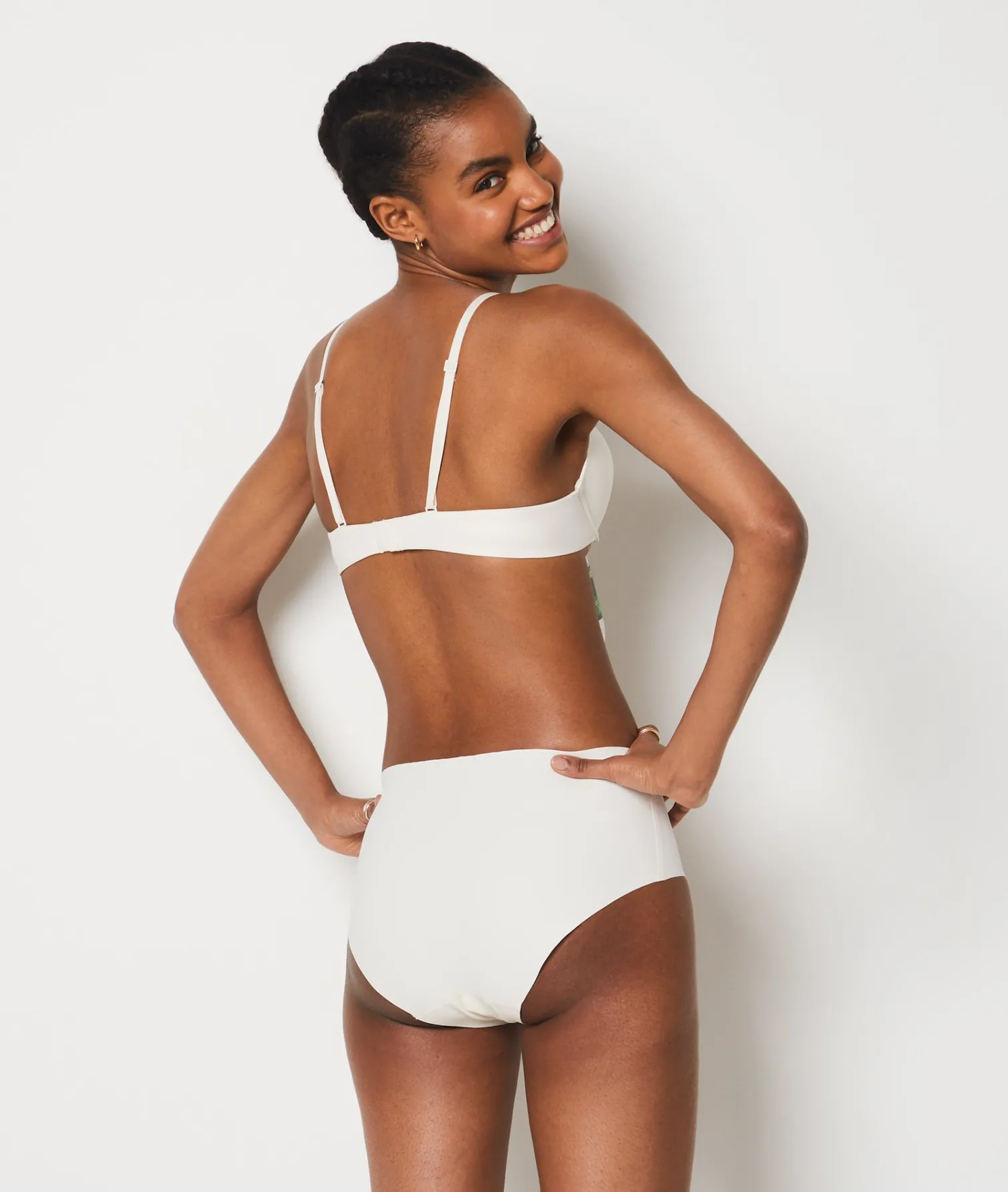 Etam High Waist Microfiber Bikini ECRU Store