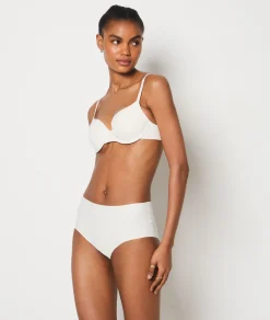 Etam High Waist Microfiber Bikini ECRU Store