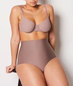 Etam High Waist Panties - Strong Support TAUPE New