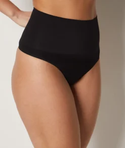 Etam High Waist Thong - Medium Control BLACK Flash Sale