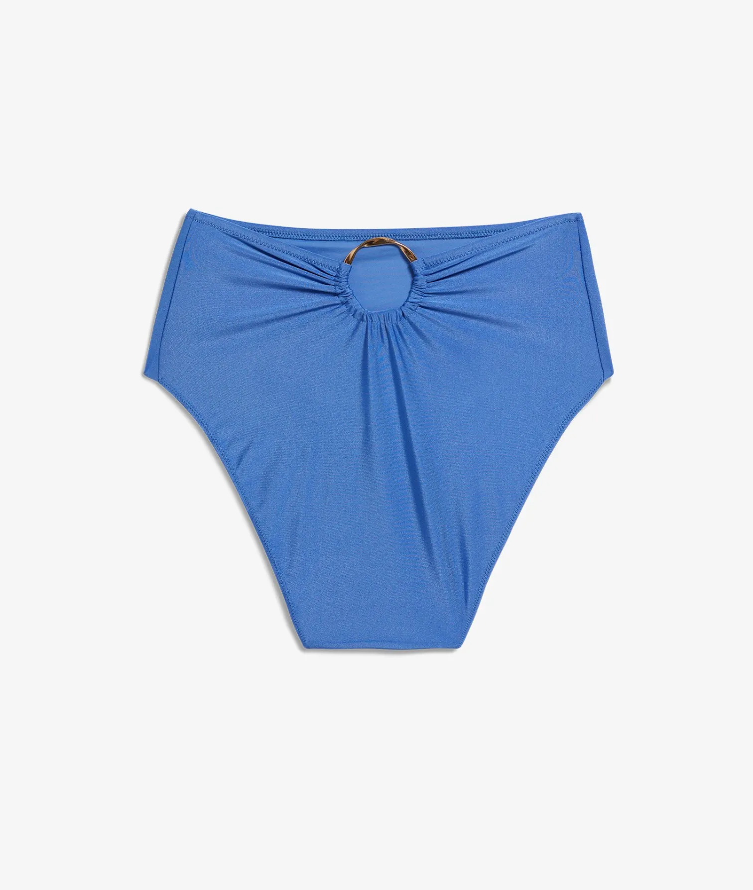 Etam High-Waist Bikini Brief with Ring Detail Bikini Bottom BLUE Flash Sale