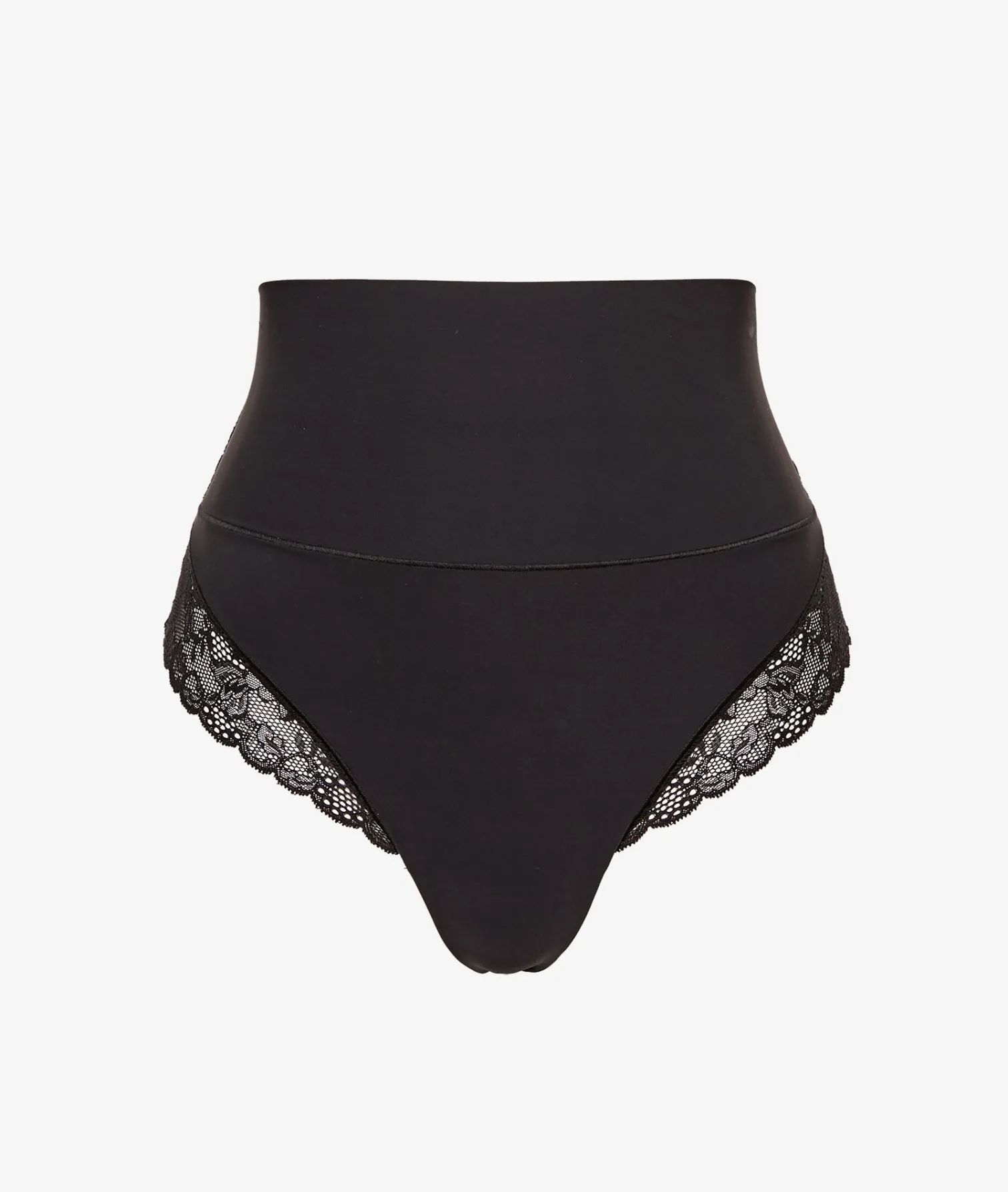 Etam High-Waist Smoothing Thong - Light Support BLACK Discount