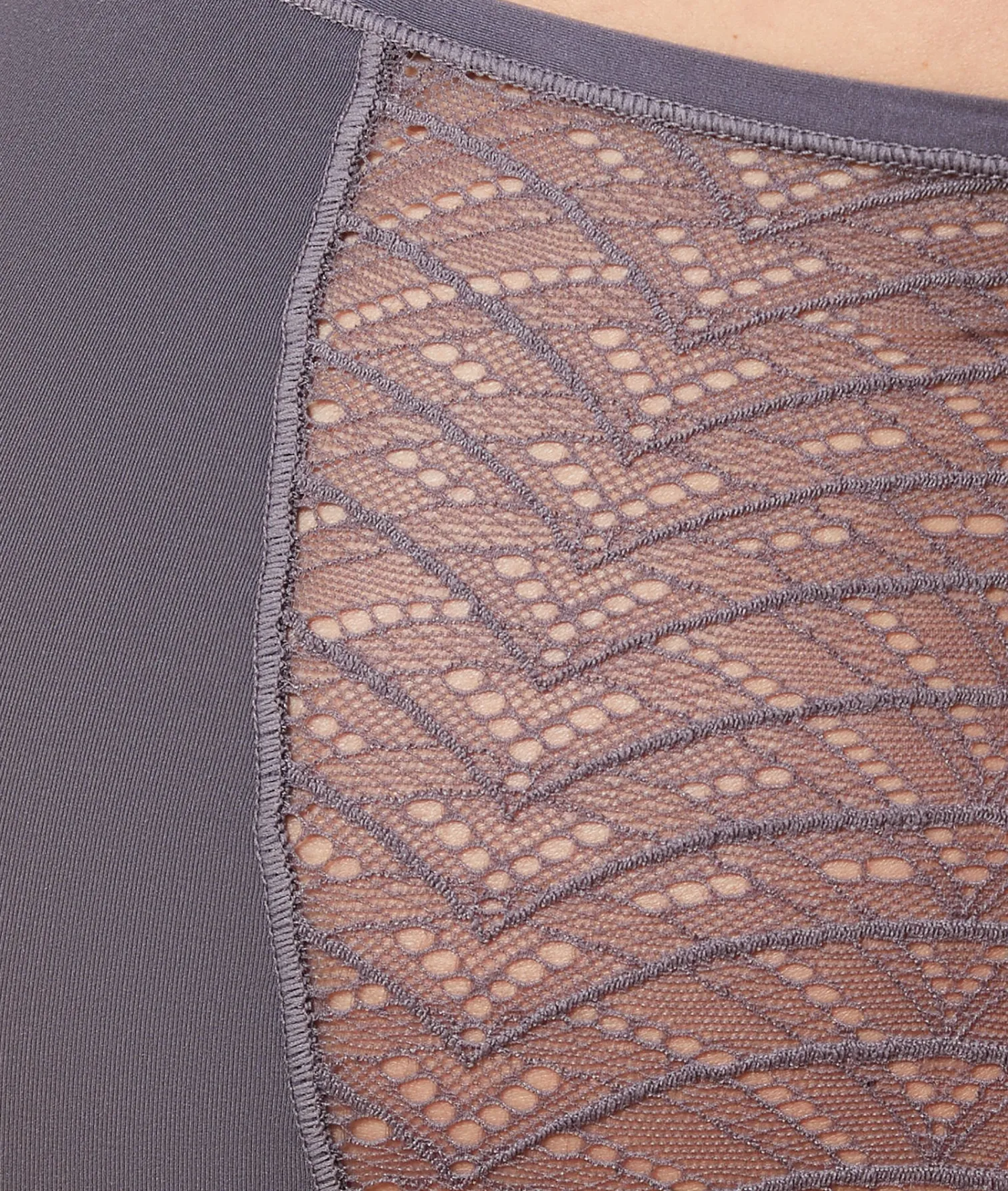 Etam High-Waist Tanga in Lace and Microfiber GARNETBORDEAUX Fashion