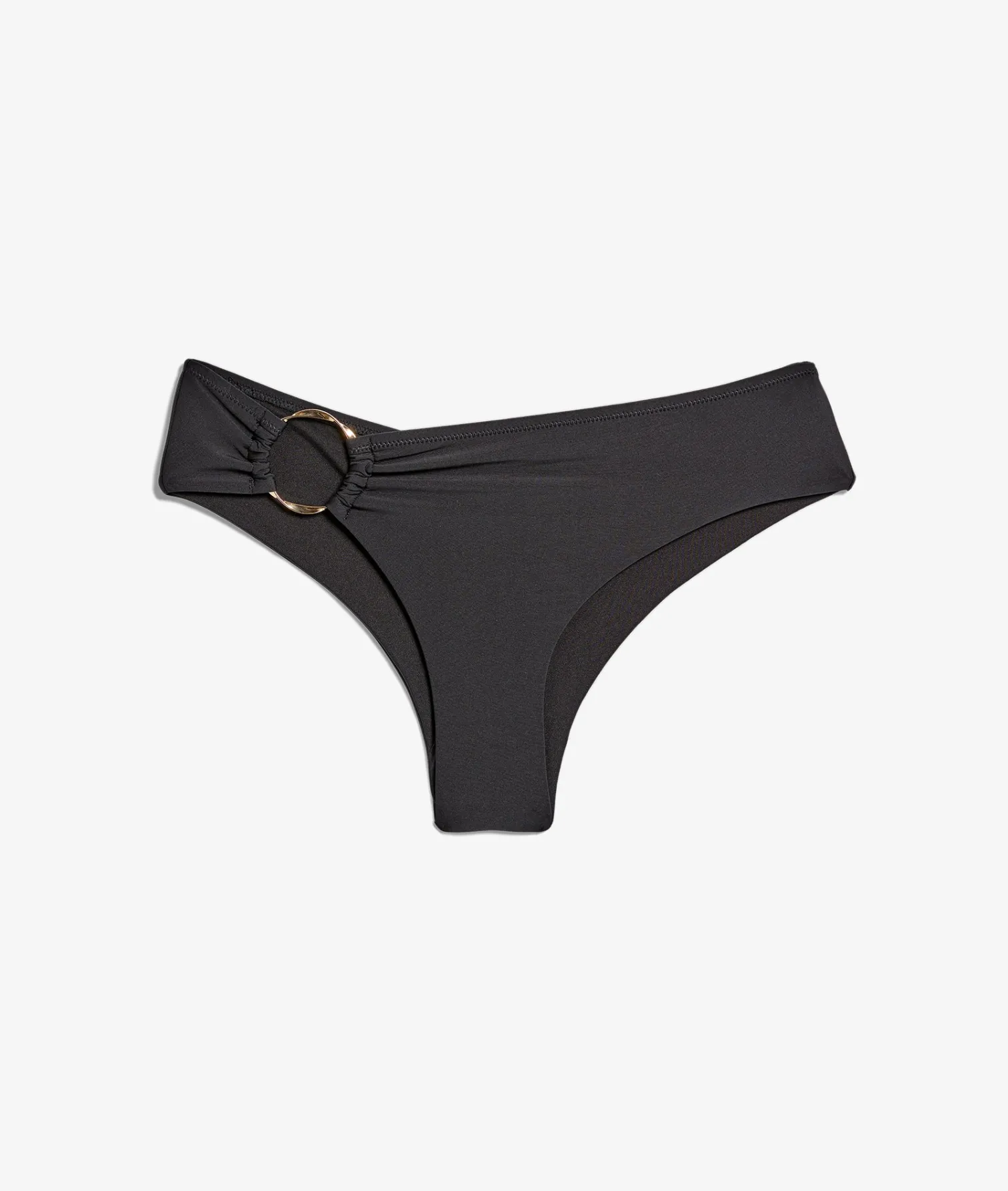Etam Hipster Bikini Bottom with Assymetrical Ring Detail NOIR Best Sale