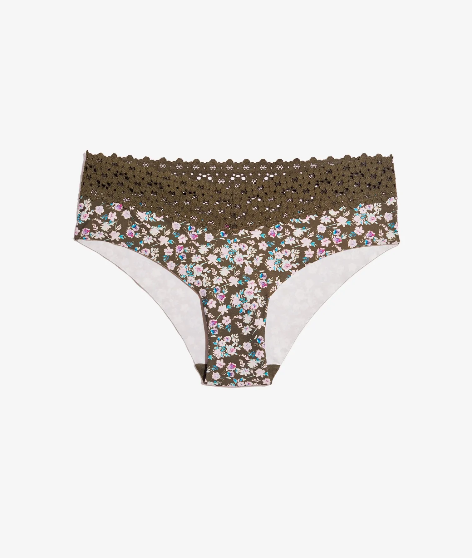 Etam Hipster in Microfiber and Lace GREENBACKGROUNDPRINT Sale
