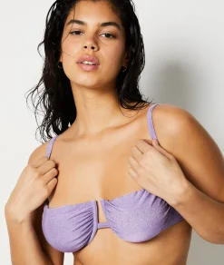 Etam Iridescent Balconette Bikini Top PARMA Fashion