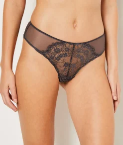 Etam Iridescent Lace Hipster GREY Discount
