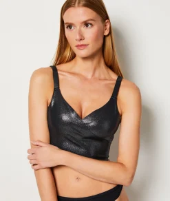 Etam Iridescent No Bra Effect Bralette IMPFDBLACK Hot
