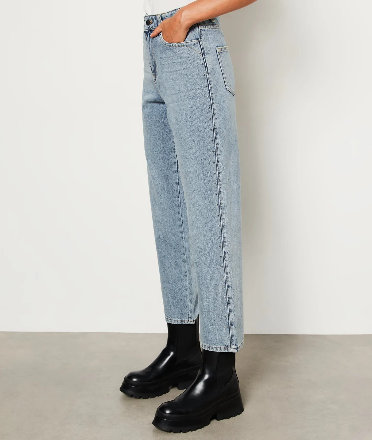 Etam Jean coupe droite avec clous BLEUROYAL Clearance