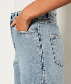 Etam Jean coupe droite avec clous BLEUROYAL Clearance