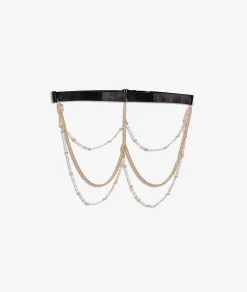 Etam Jewelled Garter Belt Gold Online
