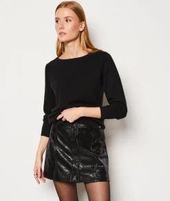 Etam Jupe courte simili cuir NOIR Online