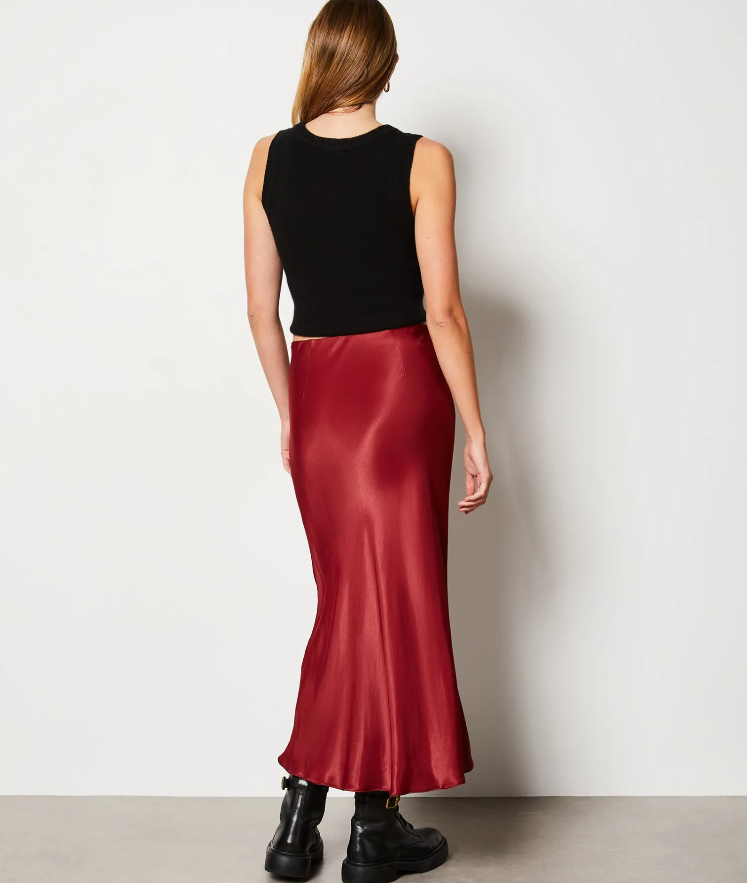 Etam Jupe longue fluide BORDEAUXGRENAT Shop