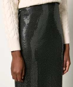 Etam Jupe midi irisée NOIR Clearance