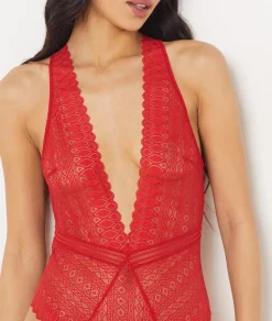 Etam Lace Bodysuit RED Shop