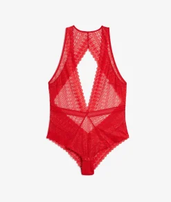 Etam Lace Bodysuit RED Shop