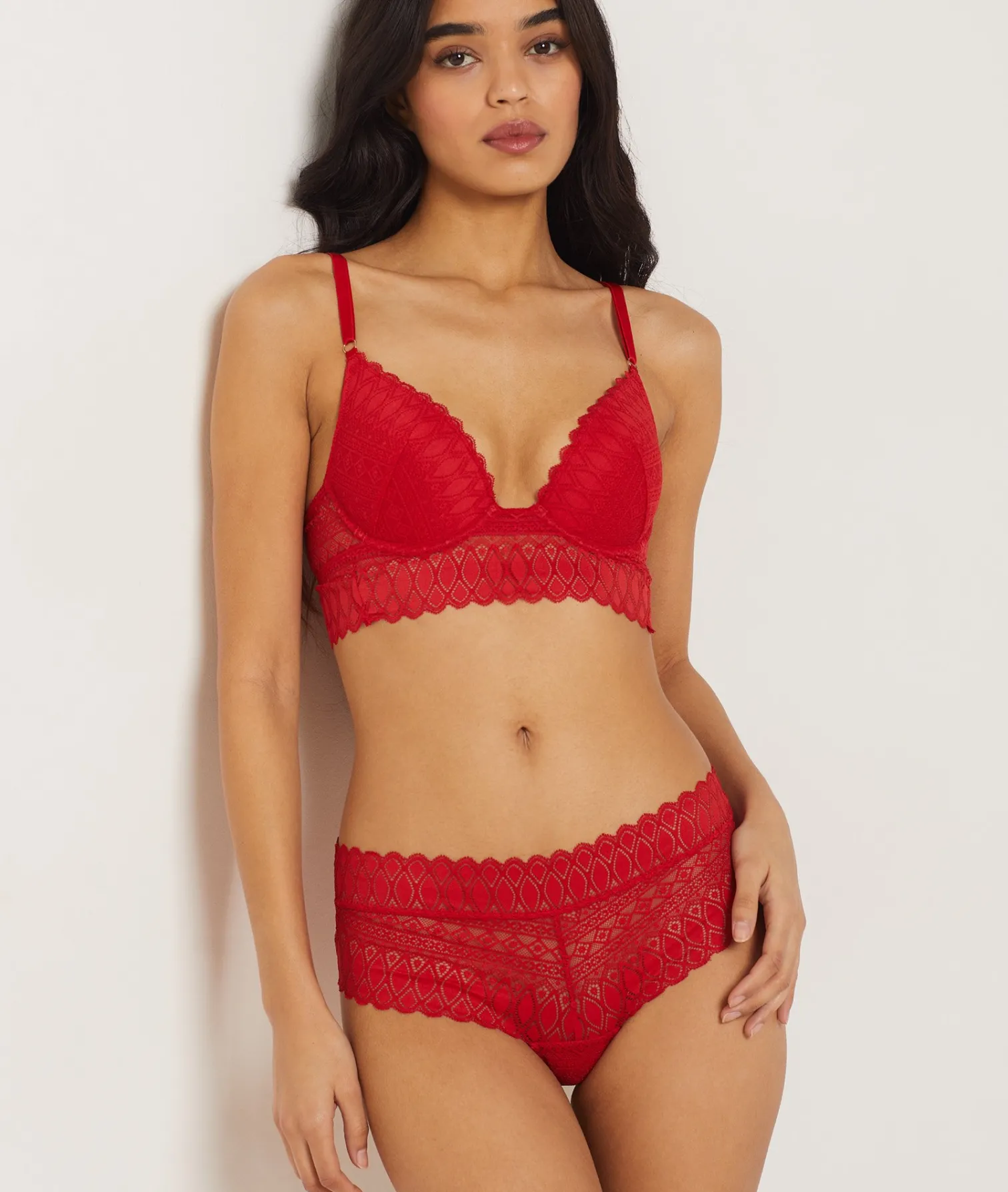 Etam Lace Boyshort RED Flash Sale