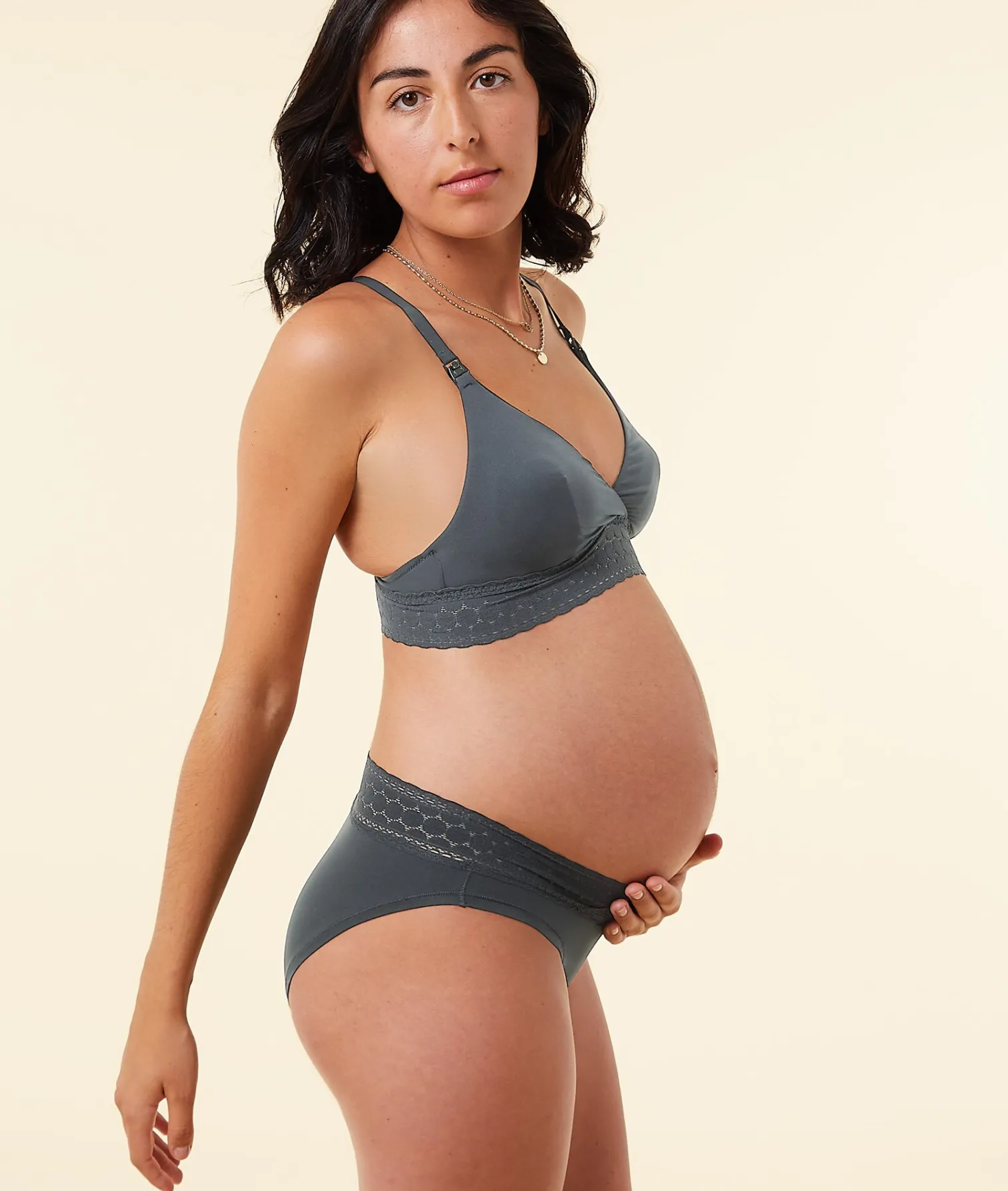 Etam Lace Detail Brief BLUE Cheap