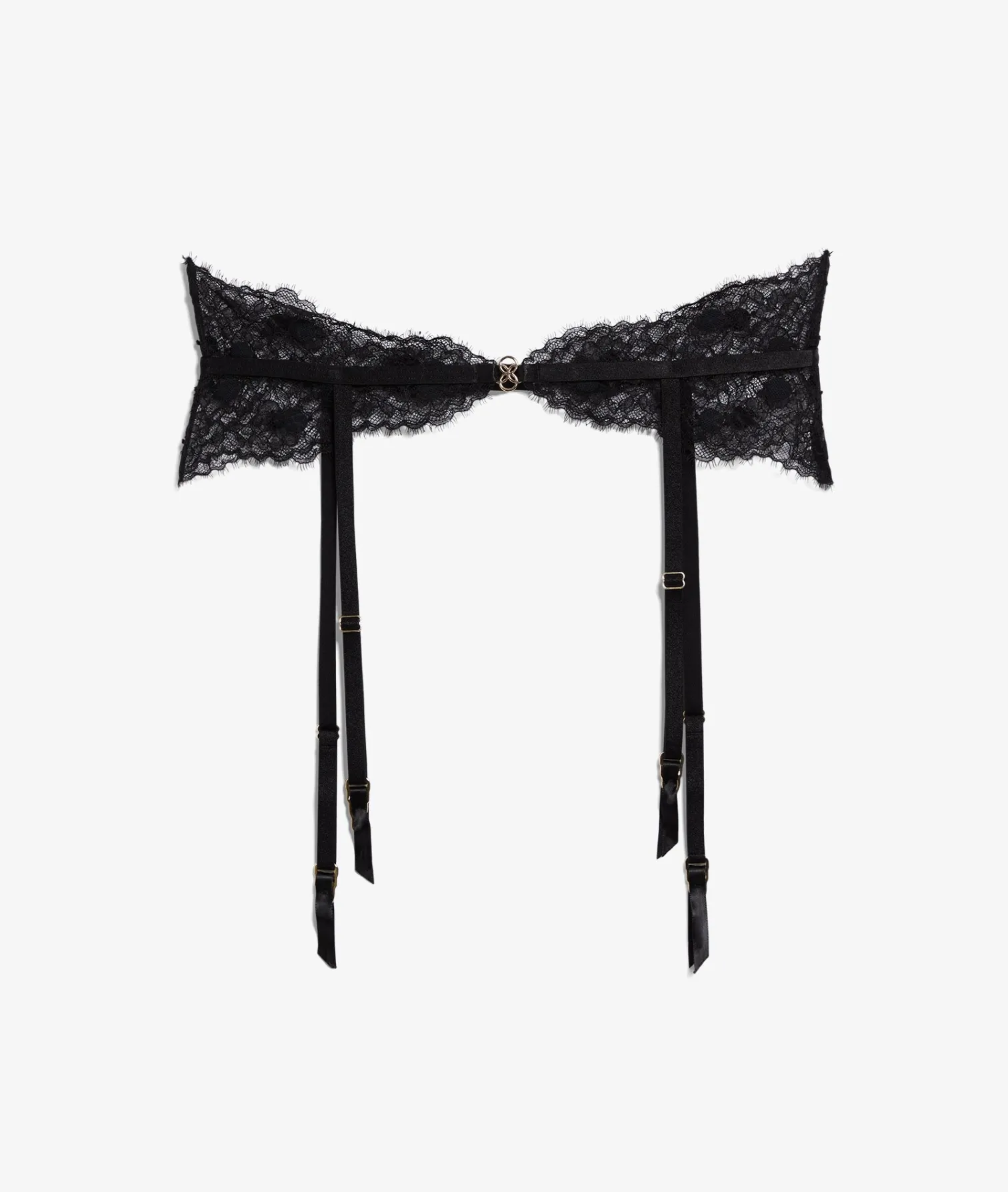 Etam Lace Garter Belt BLACK Cheap
