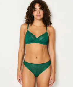 Etam Lace Tanga GREEN Discount