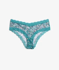 Etam Lace-Trimmed Hipster GREENBACKGROUNDPRINT Cheap