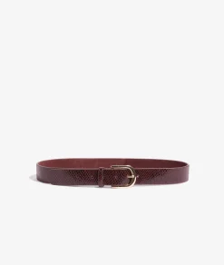 Etam Leather Belt GARNETBORDEAUX Fashion