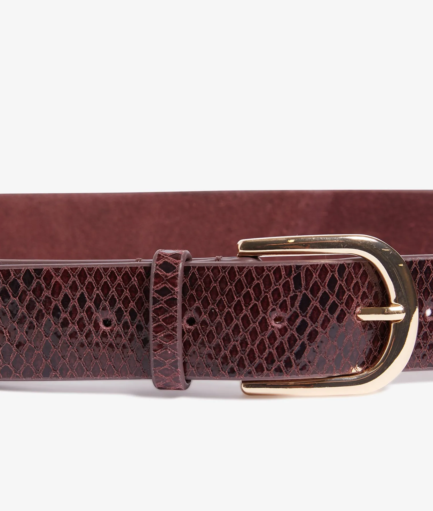 Etam Leather Belt GARNETBORDEAUX Fashion