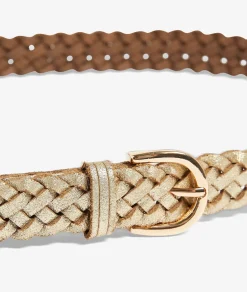 Etam Leather Belt GOLD Cheap