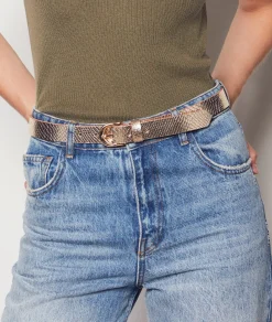 Etam Leather Belt Gold Sale
