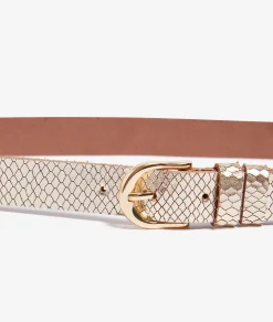 Etam Leather Belt Gold Sale