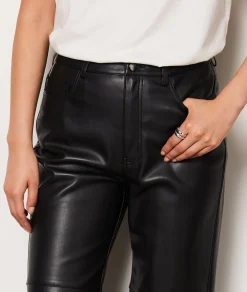 Etam Leather Effect Trousers NOIR Best
