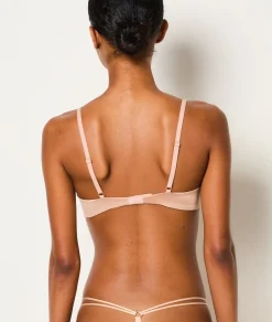 Etam Lightly Lined Bra in Tulle and Silk BLACK Best