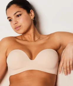 Etam Lightly Lined Strapless Bra LINEN Sale