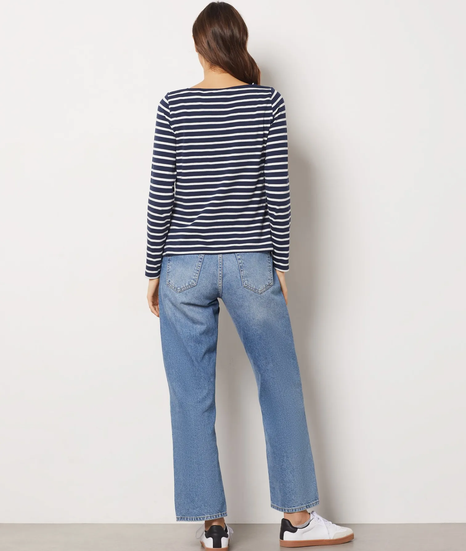Etam Long-sleeved Breton T-shirt MARINE Best Sale