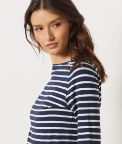Etam Long-sleeved Breton T-shirt MARINE Best Sale
