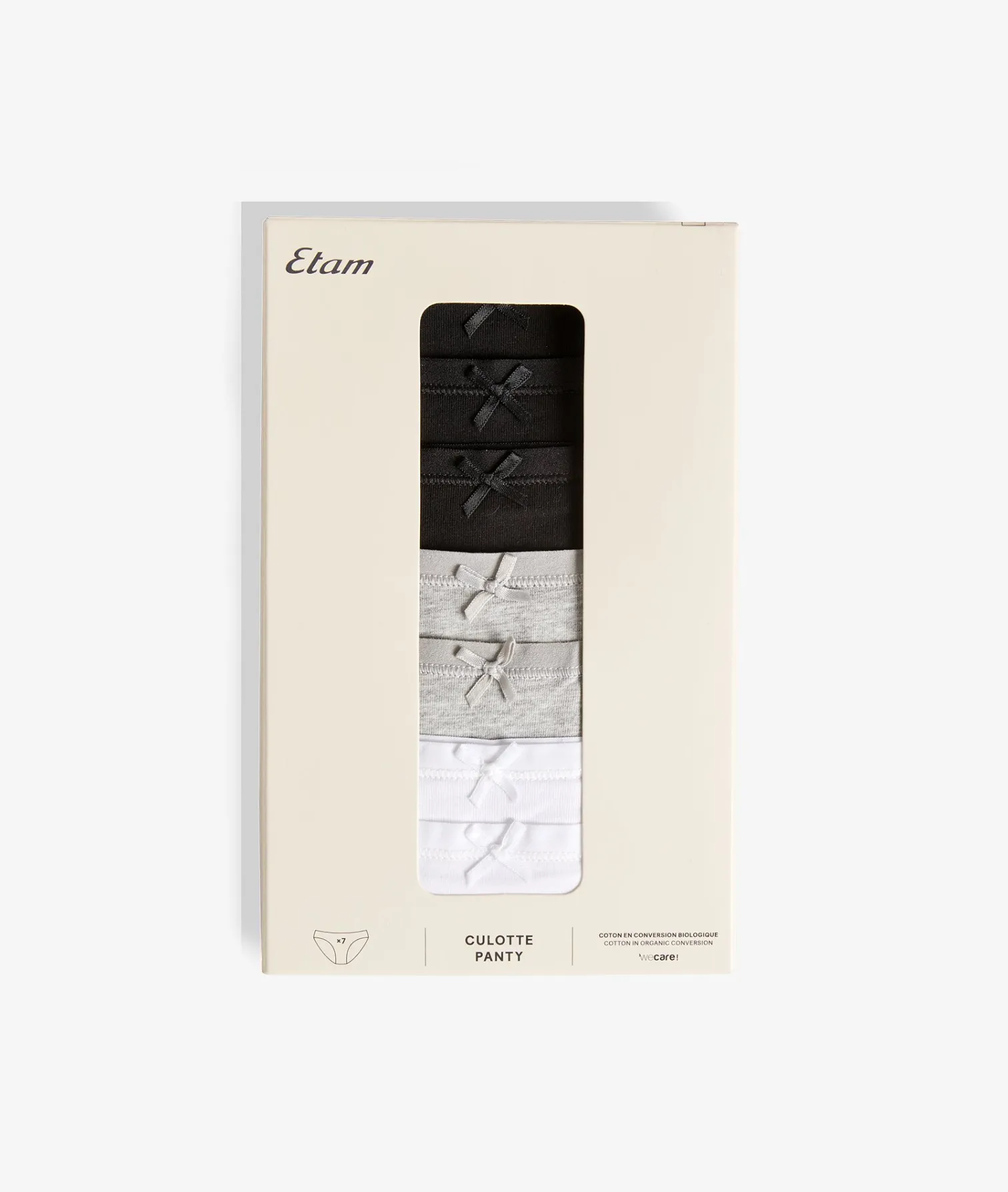 Etam Lot de 7 culottes en coton MULTICOLORE Fashion