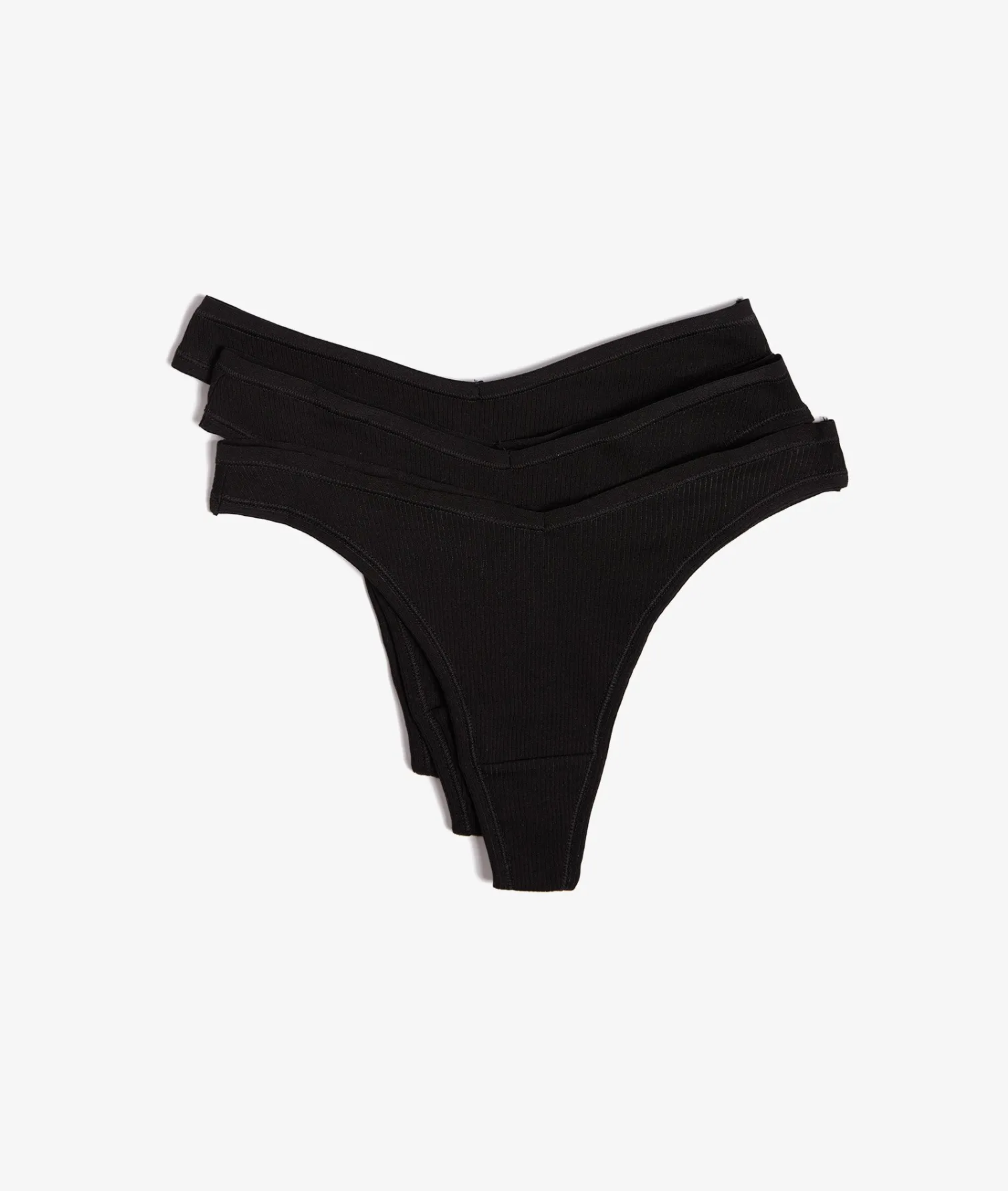 Etam Lot de 3 tangas en coton NOIR Best Sale