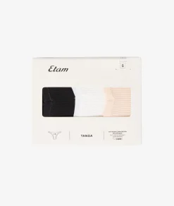 Etam Lot de 3 tangas en coton BLUSH Sale