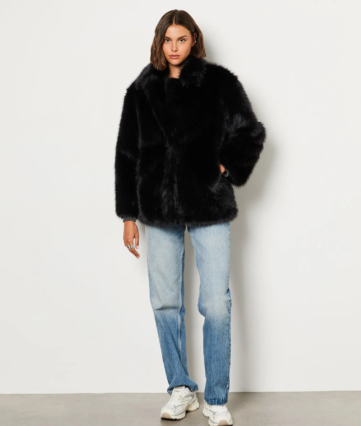 Etam Manteau fausse fourrure NOIR Cheap