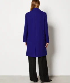 Etam Manteau long boutonné avec laine BLEUROYAL Best