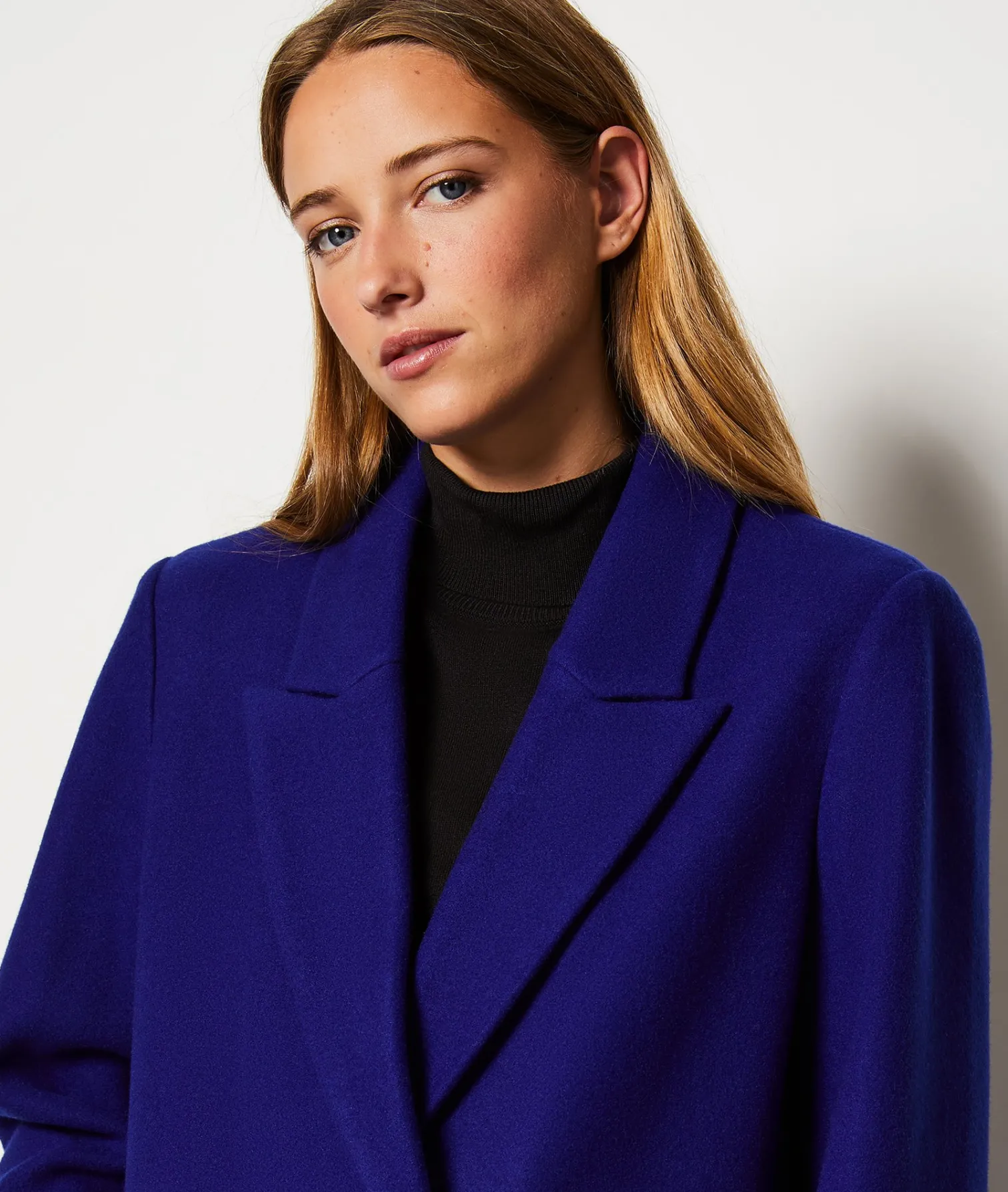 Etam Manteau long boutonné avec laine BLEUROYAL Best